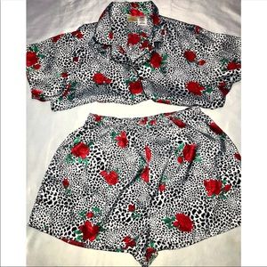 Two piece rose pajamas